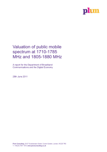 Valuation of public mobile spectrum at 1710