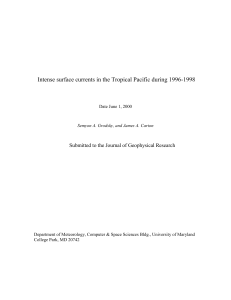 Near-surface velocity field in the tropical Pacific based on optimal