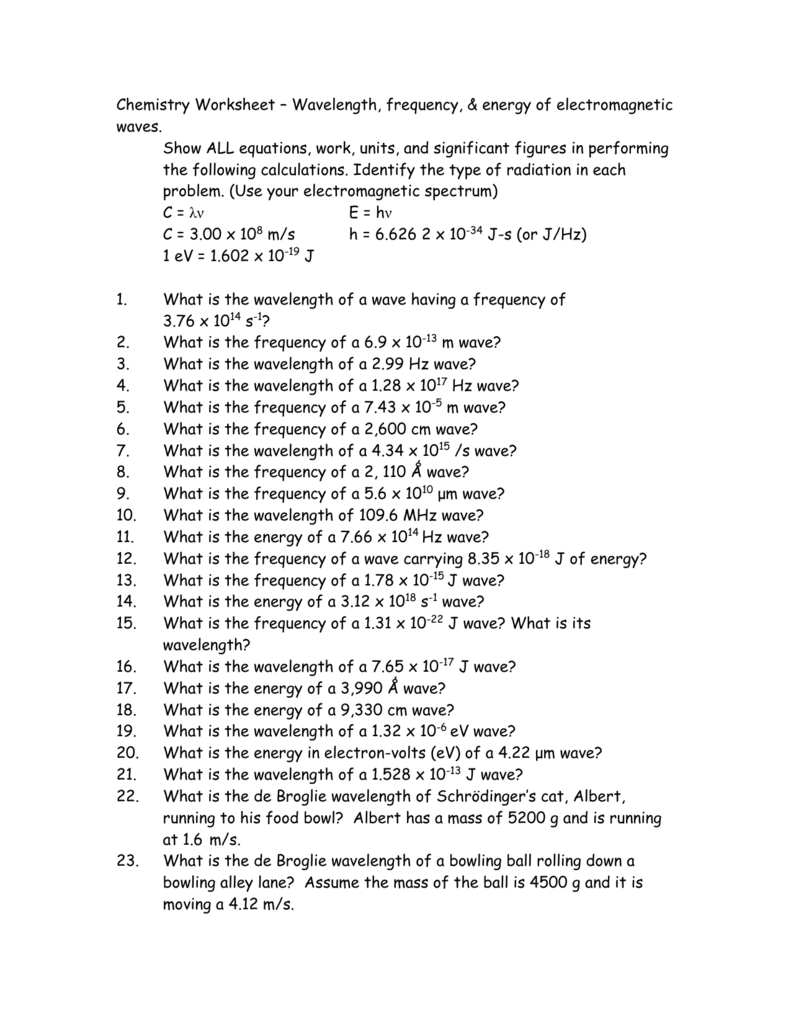 worksheet. Wavelength And Frequency Worksheet. Grass Fedjp Worksheet