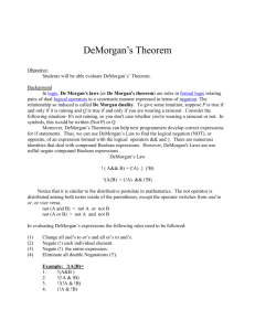 DeMorgan`s Theorem