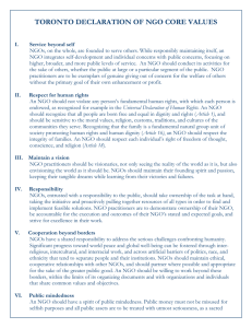 Toronto Declaration of NGO Core Values (in  format)