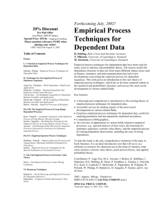 I. A Tutorial on Empirical Process Techniques for Dependent Data