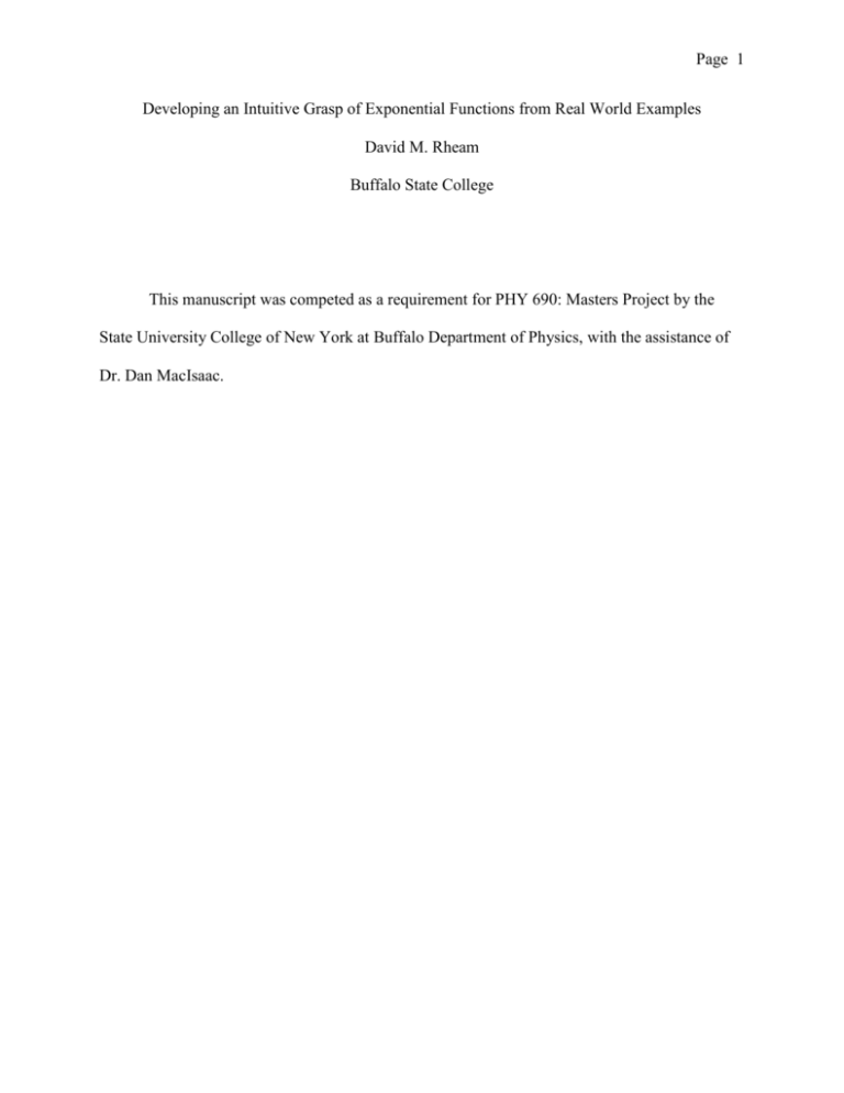 Developing an Intuitive Grasp of Exponential Functions