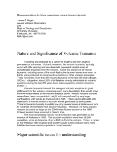 Volcanic Tsunamis - Earth and Space Sciences