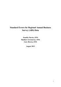 Standard Errors for Regional Annual Business Survey Data (Word