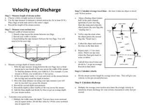 Stream Flow and Velocity Instructions