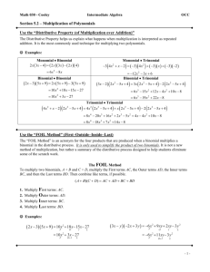 Math 030 - Section 5.2