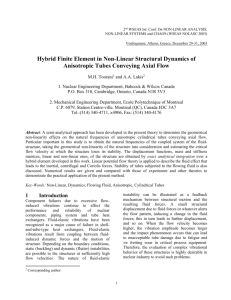 Hybrid Finite Element in Non-Linear Structural Dynamics of