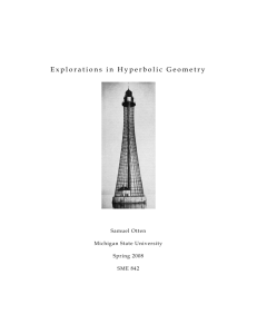 Explorations in Hyperbolic Geometry
