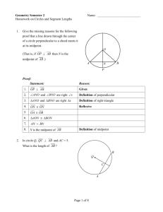 Homework on Circles and Segment Lengths