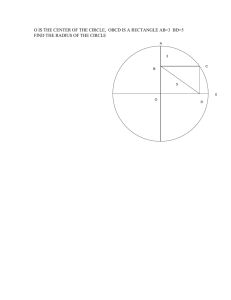 O IS THE CENTER OF THE CIRCLE OBCD IS A RECTANGLE
