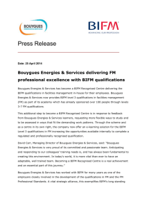 Bouygues Energies & Services delivering FM professional