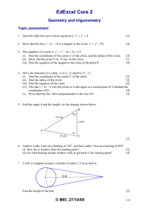 C2 Geometry and Trigonometry + Solutions