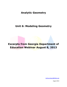 Parent Unit 6 Guide for Analytic Geometry