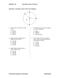 Geometry: Parts of Circles I