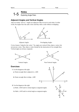 1-5 Angle Relationships