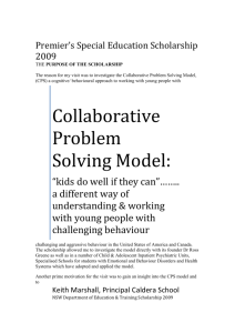 Collaborative problem solving model
