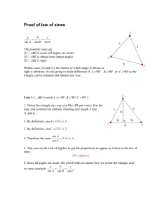 Proof of law of sines