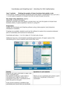 Coordinates and Graphing tool – Activities for KS3 mathematics