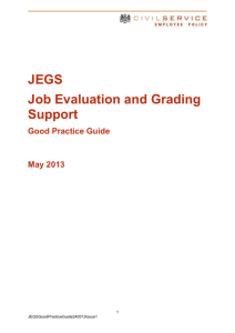 Job Evaluation and Grading Support - good practice guide