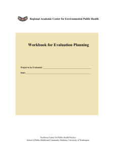 Workbook for an Evaluation Plan - Northwest Center for Public