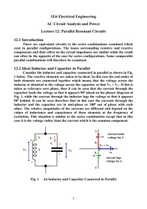 Lecture 12 Parallel Resonant Circuits