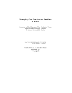 Managing Coal Combustion Residues in Mines