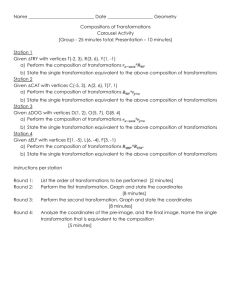Carousel Comp of Transformations Carousel Activity Sheet