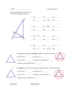Right Triangle Worksheet 2