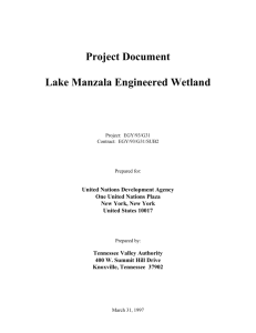 Project Document Lake Manzala Engineered Wetland Project: EGY