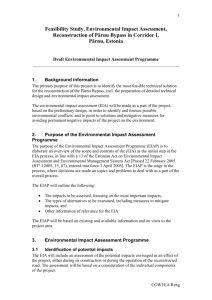 Feasibility Study, Environmental Impact Assessment,