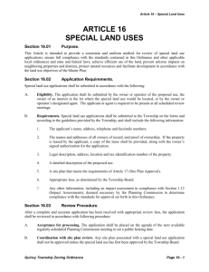 ART.16 Special Land Use