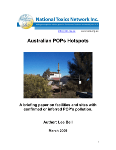 POPs Hotspots in Australia
