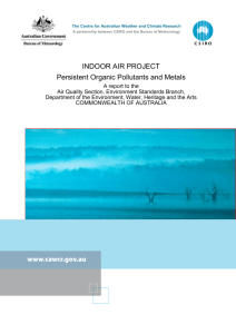 Indoor air project: persistent organic pollutants and metals (DOC