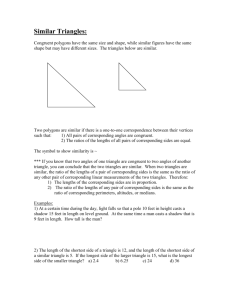 Similar Triangles: