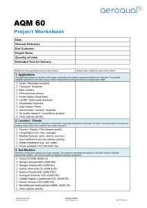AQM 60 Project Worksheet