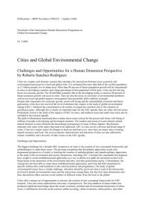 Cities and Global Environmental Change