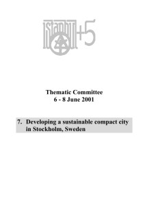 Developing a sustainable compact city in