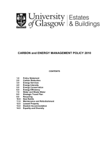 Carbon and Energy Management Policy