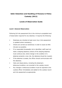 Safer Detention and Handling of Persons in Police Custody (2012)