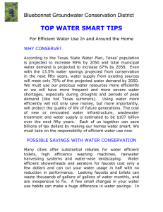 Top Water Smart Tips - Bluebonnet Groundwater Conservation District