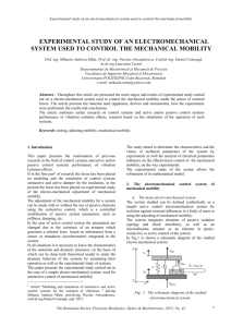 Studiul experimental al unui sistem electromecanic de