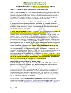 3. Sample Waste Reduction Plan Letter to Parents