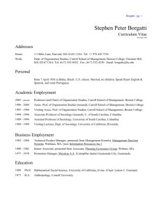 Stephen Peter Borgatti - Analytic Technologies