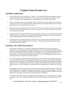 Virginia Clean Water Bill Summary