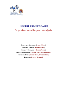 Organizational Impact Analysis Plan