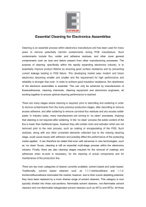 Essential Cleaning for Electronics Assemblies