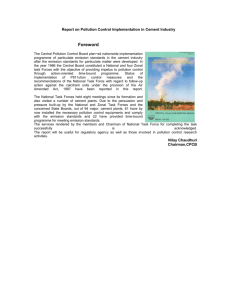 Report on Pollution Control Implementation in Cement Industry