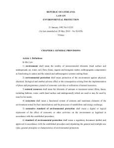 Law on Environmental Protection 2010