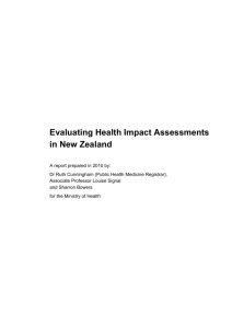 Evaluating Health Impact Assessments in New